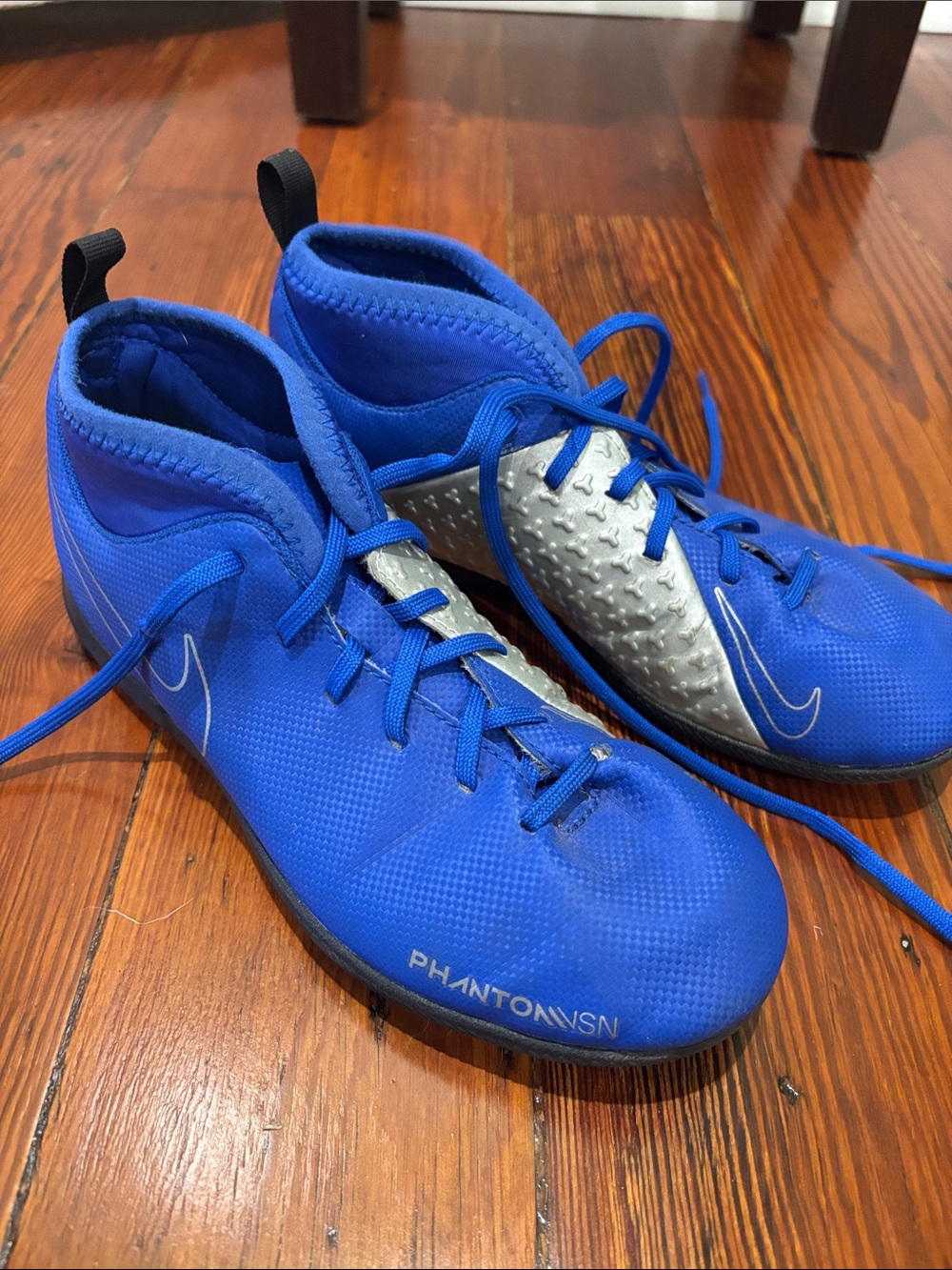 Nike Phantom VSN Boys Soccer Indoor - Blue/Silver